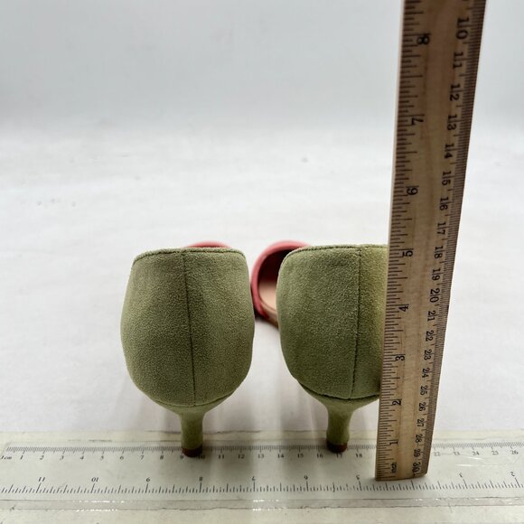 Pink and Green Women's Heels RUNS BIG - Picture 5 of 8